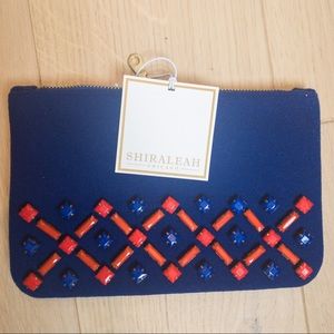 NWT Blue beaded  Shiraleah clutch